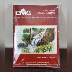 CMC Cross-Stitch Kit Forest Waterfalls  Design FJ 006 ~ New In Open Package